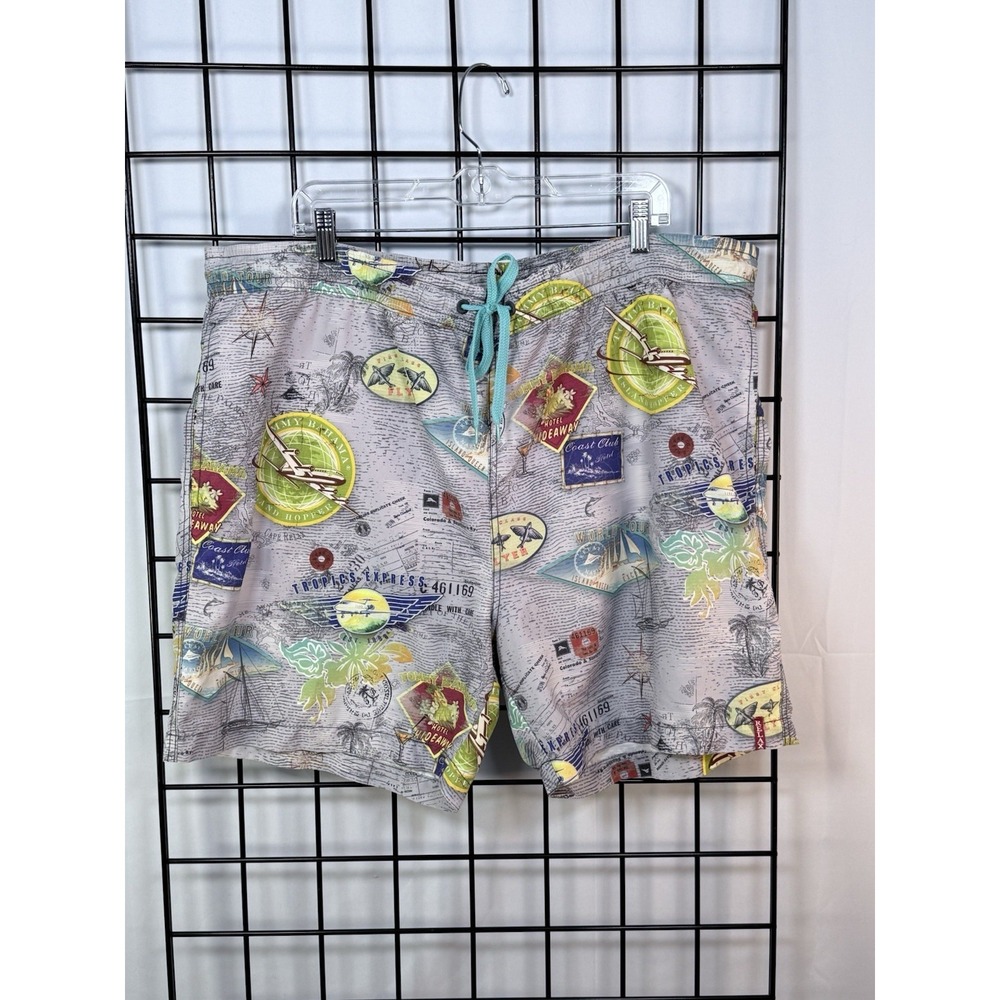 Tommy Bahama Relax Swim Trunks Mens XL Multi‎ Tropical Hawaiian Resortwear Beach